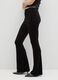 Black stretchy flare trousers_3
