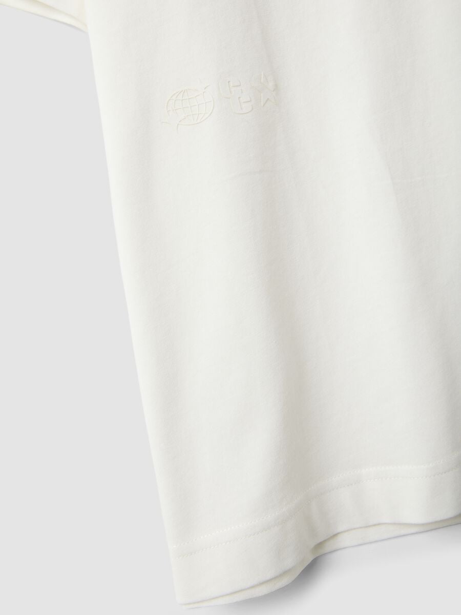 White short-sleeve T-shirt in pure cotton_5