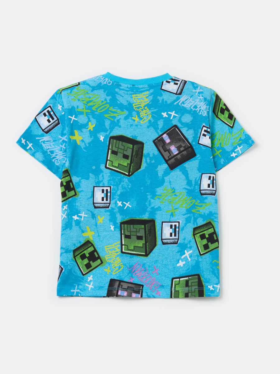 Cotton T-shirt with Minecraft print_1