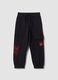 Boys&rsquo; black cotton-blend Spider-Man graphic jogger trousers_0
