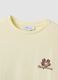 T-shirt gialla in puro cotone con stampa relaxed fit_1