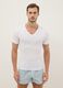 Bipack T-shirt bianca in puro  cotone scollo profondo a V _0