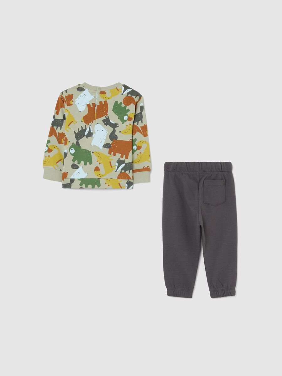 Multicolour cotton sweatshirt and trousers set for boys, regular fit_1