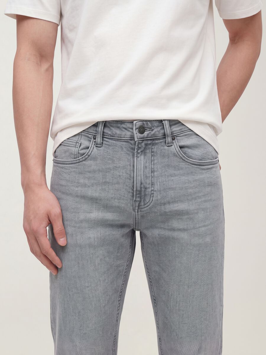 Grey stretch cotton jeans_3