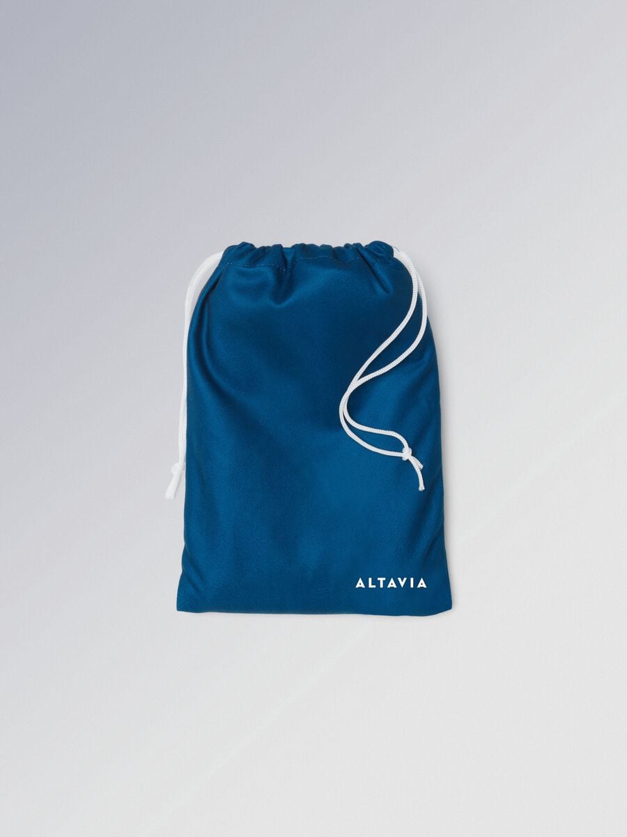 Toalha de praia ALTAVIA SAILING azul &agrave;s riscas em microfibra_0