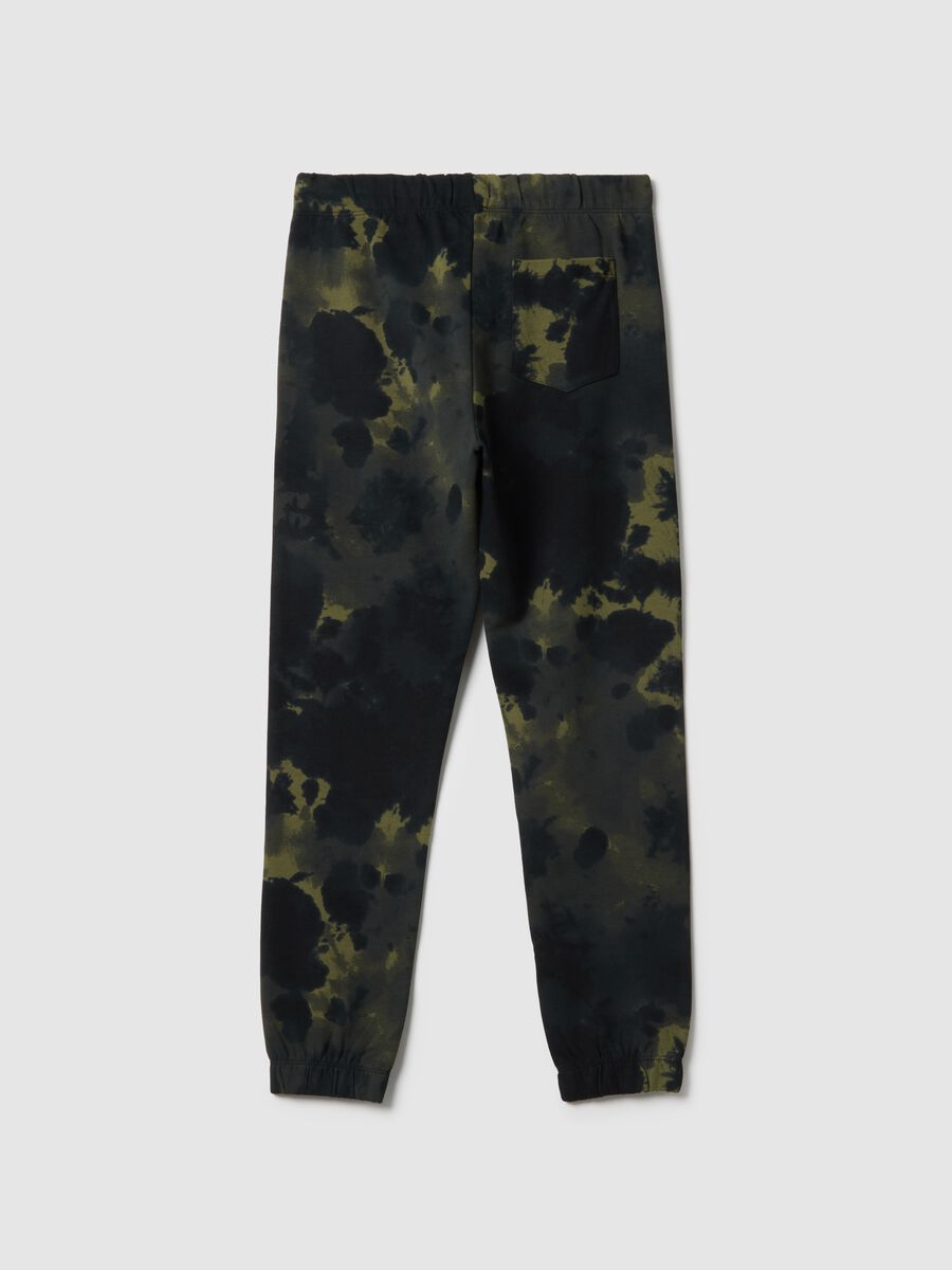 Boys' multicolour pure cotton TieDye regular fit trousers_1