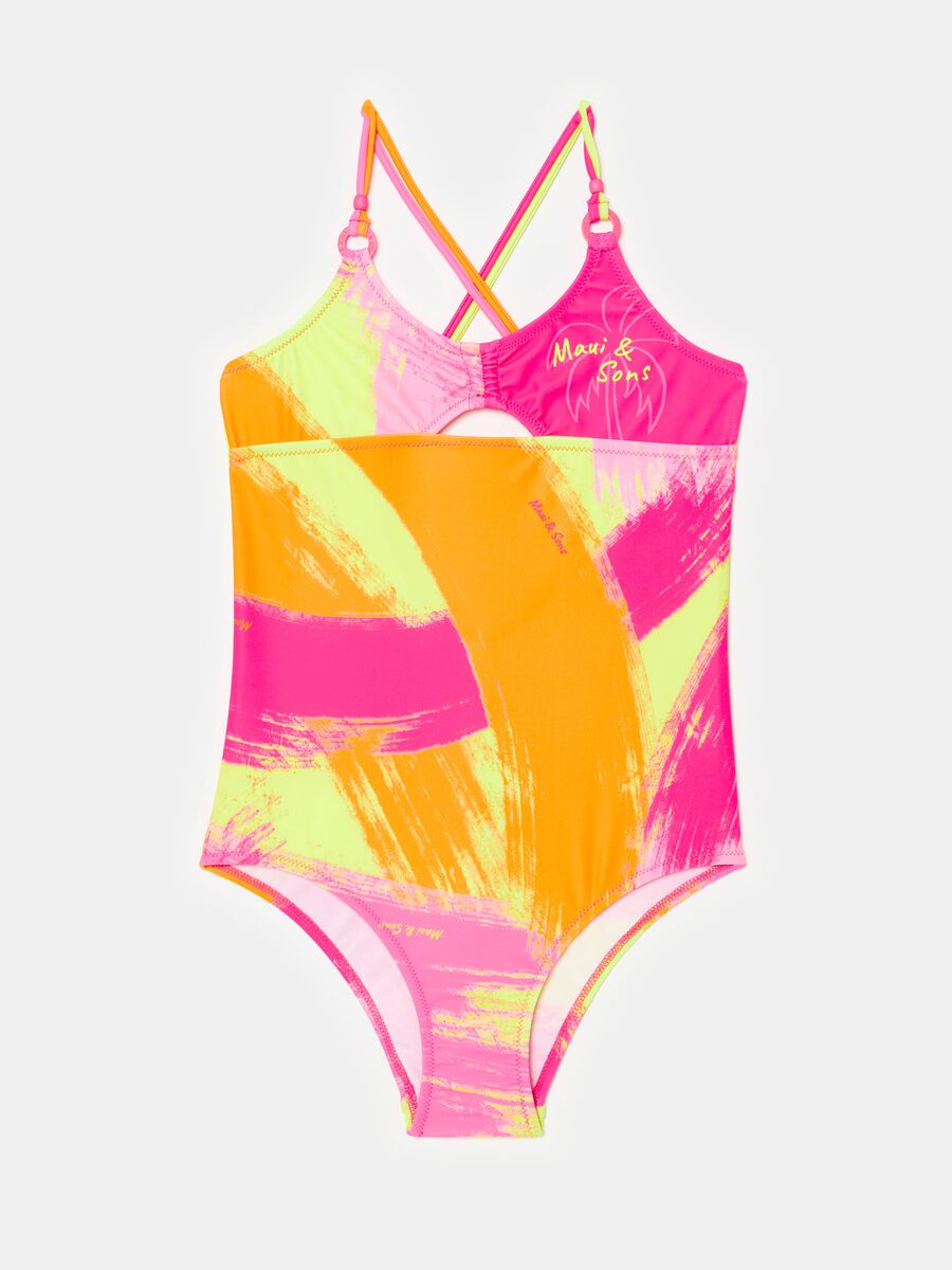 One-piece swimsuit with print_0