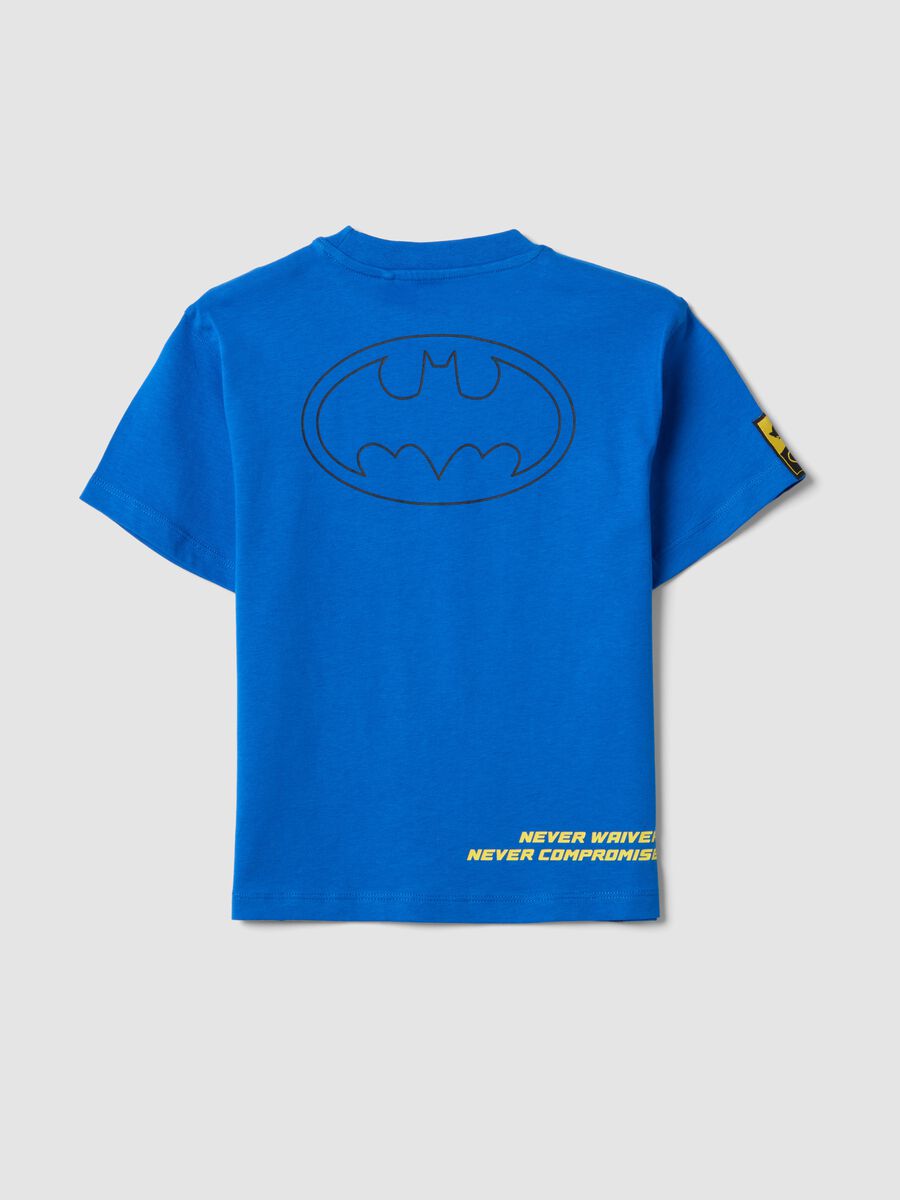 Children's oversized blue pure cotton t-shirt with Sonic print_1