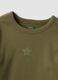 Green stretch cotton slim-fit T-shirt with ribbed neckline_2