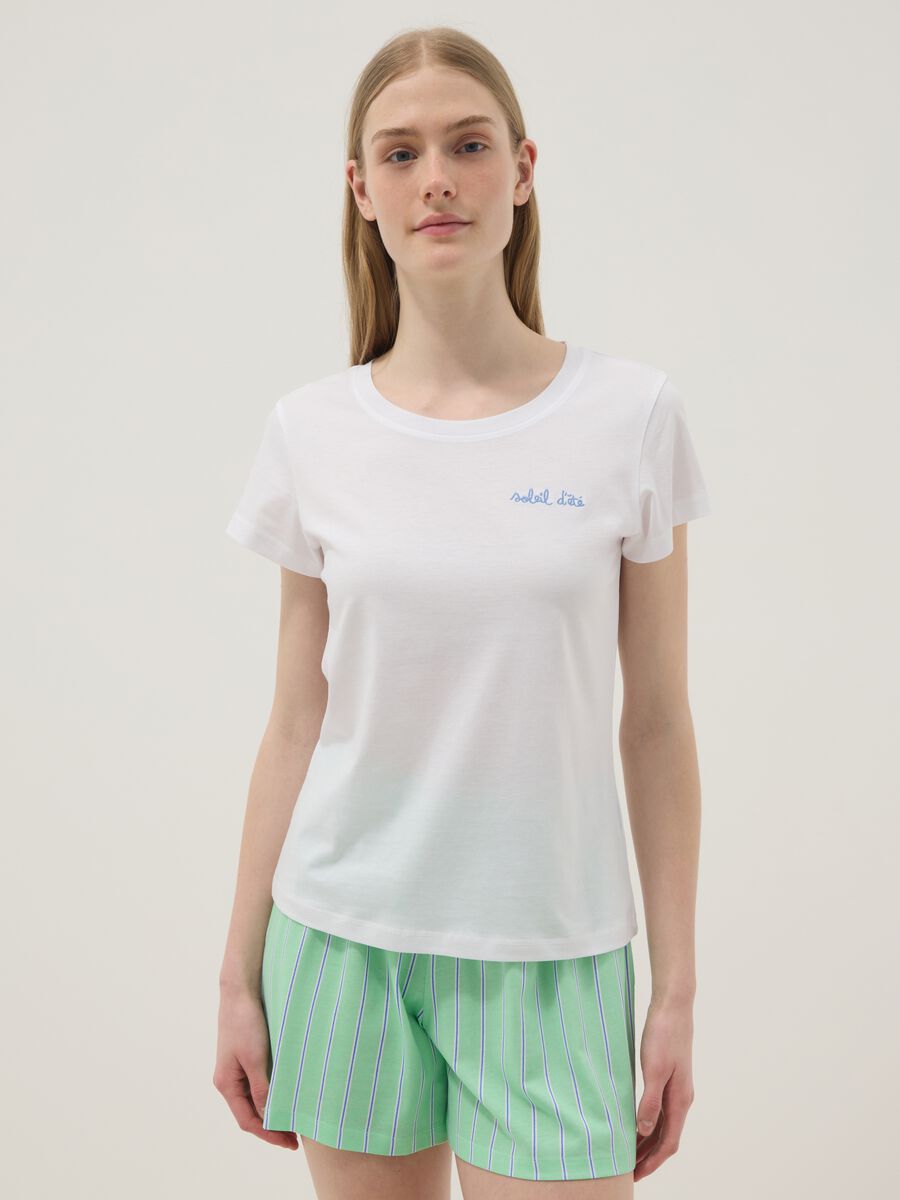 Multicoloured cotton short pyjama regular fit_1