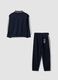 Blue cotton-blend tracksuit with crew neck_1