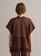Brown fringed mesh-knit viscose-blend cardigan_2