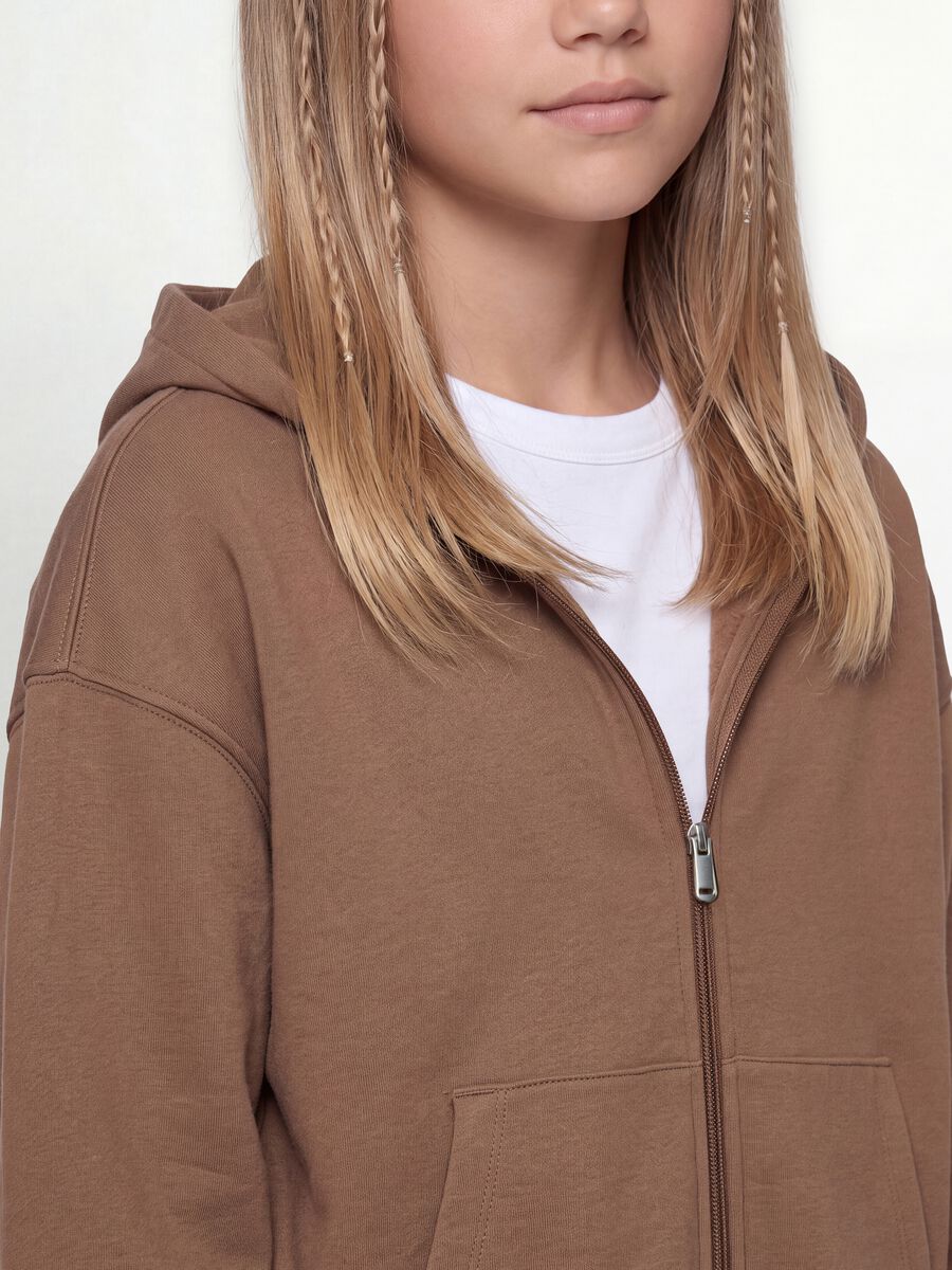 Brown organic cotton hoodie_2