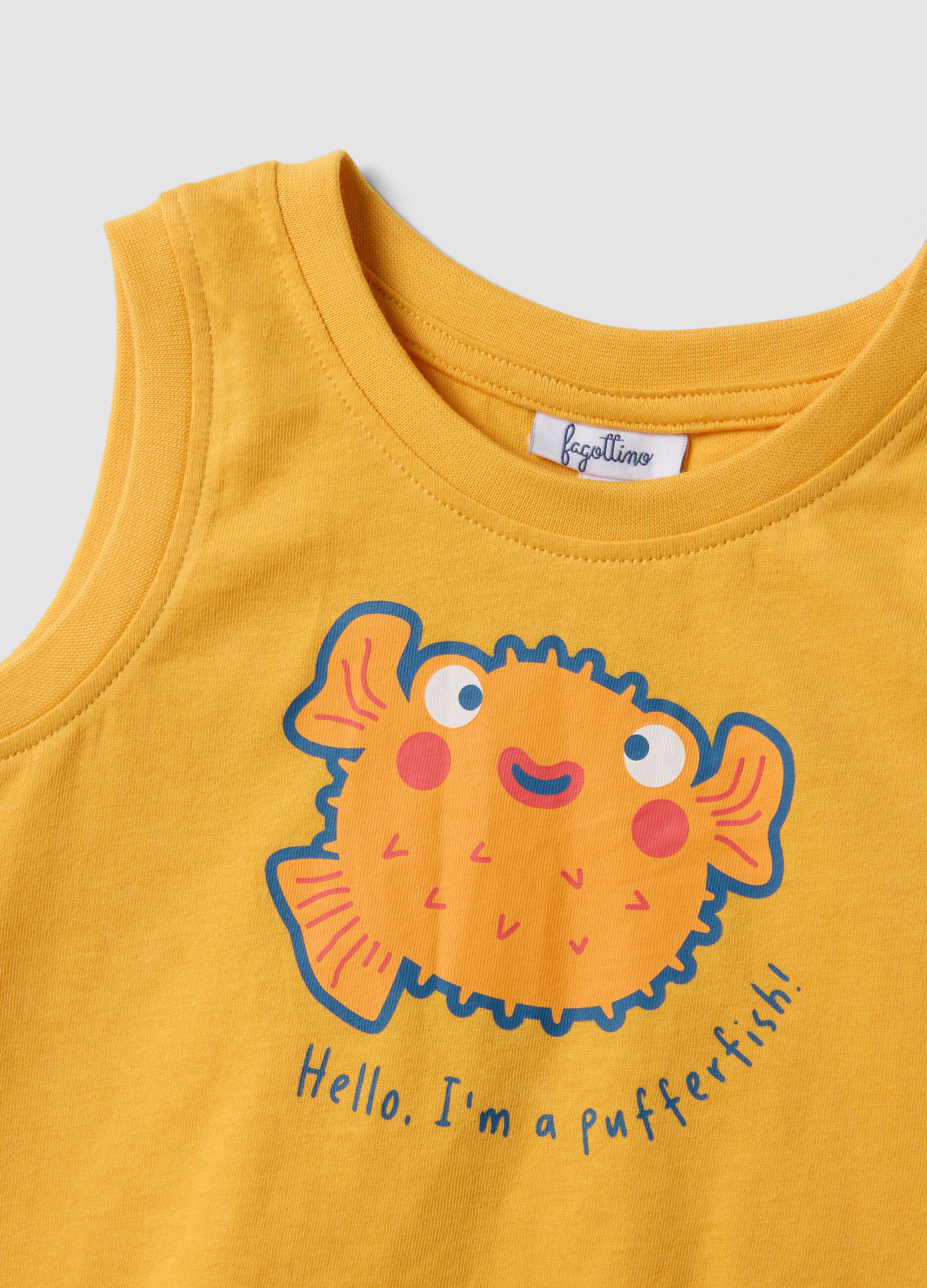 2-pack yellow pure cotton tank tops