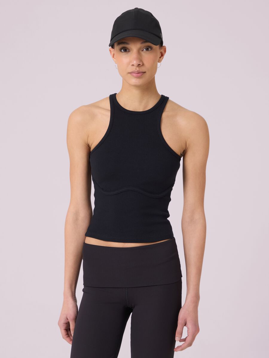 Tank top in cotone elasticizzato a costine ALTAVIA STUDIO_1