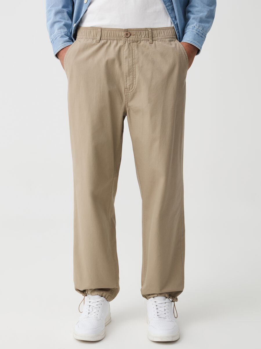 Jogger chino trousers in cotton_1