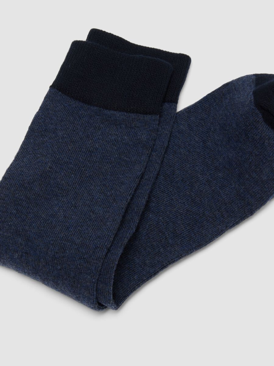 3er-Pack blaue Socken in mittlerer H&ouml;he aus elastischer Bio-Baumwolle_1