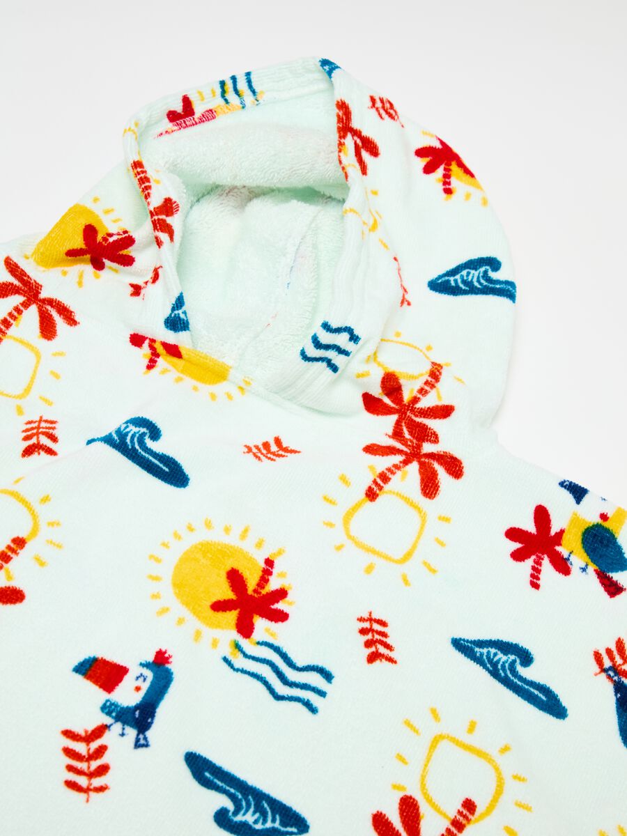 Terry beach poncho with all-over print_2