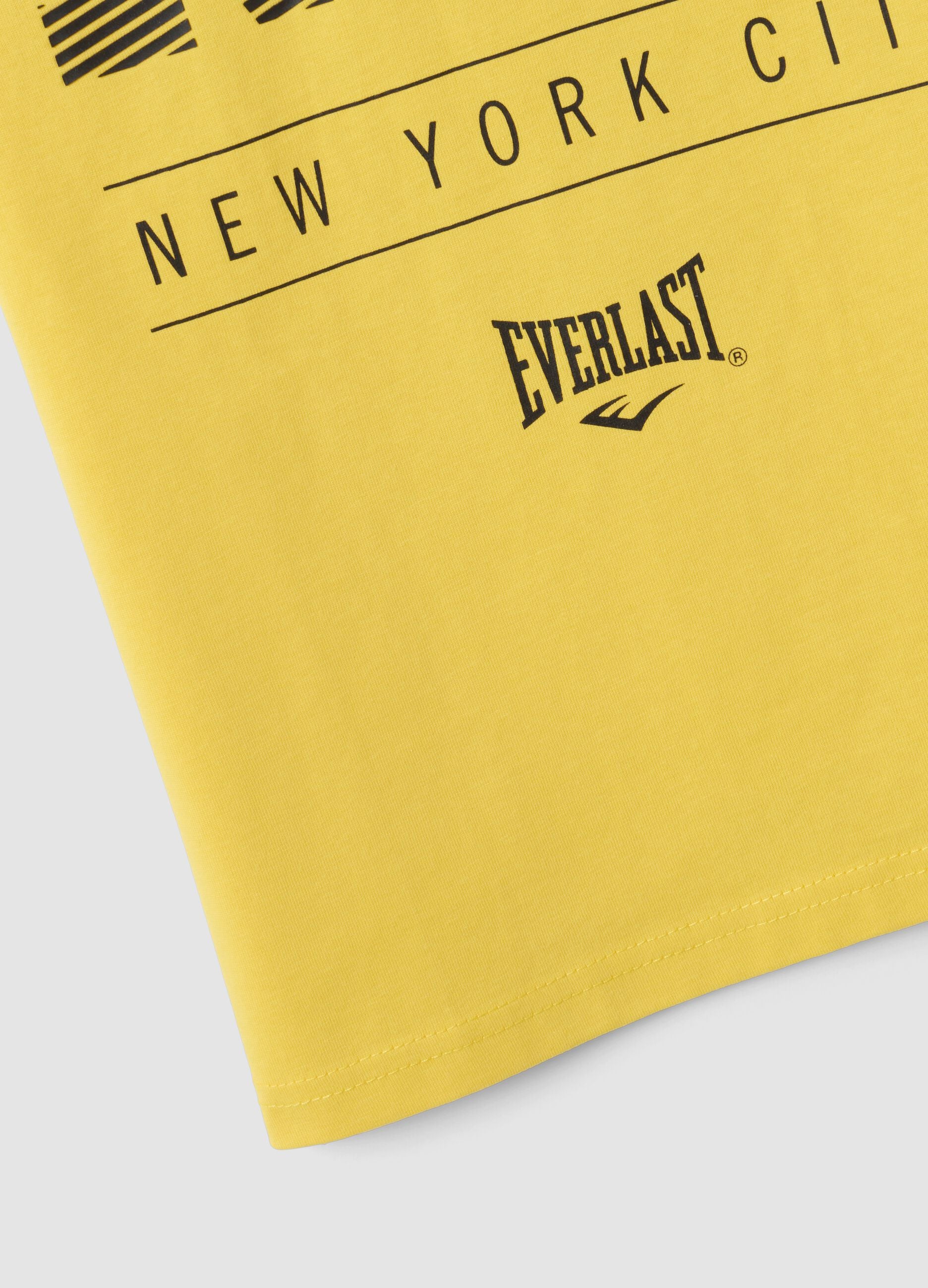 T-shirt gialla in puro cotone con stampa NYC per bambino