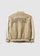 Beige boy's bomber with regular fit and buttons_4