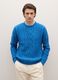 Blue regular fit jumper with jacquard pattern_1