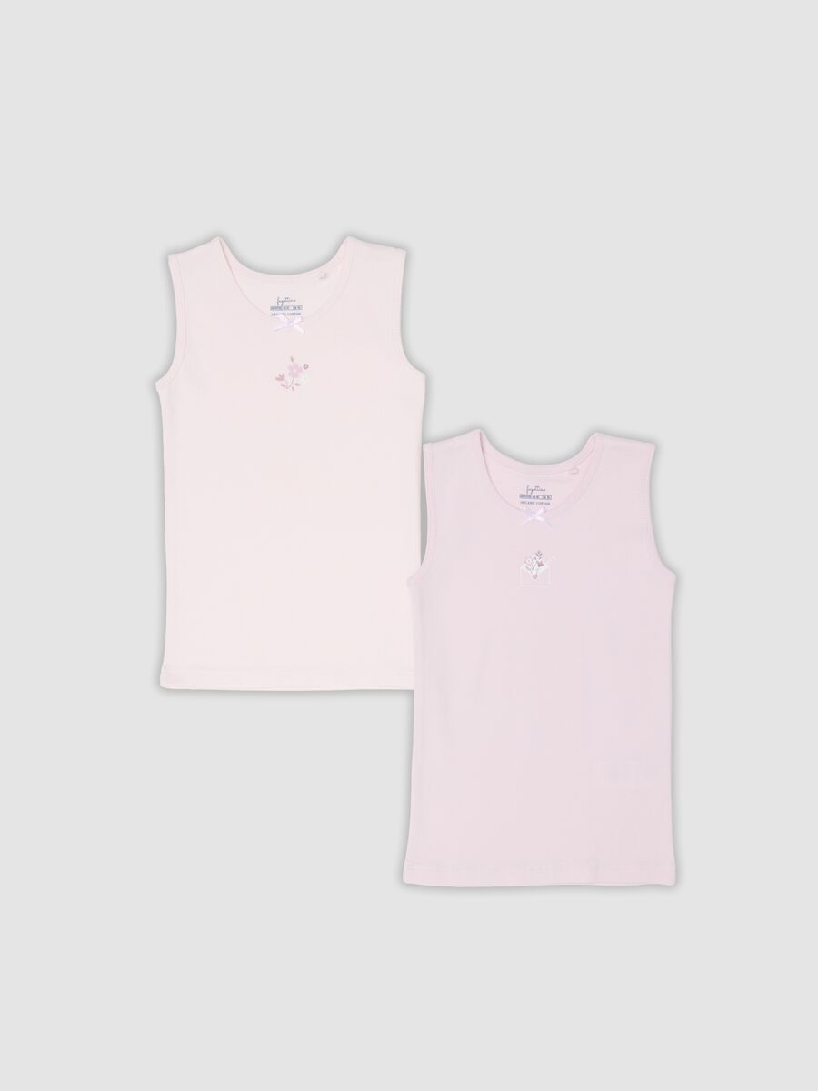 2-pack of pink organic cotton vests for baby girls and toddlers_0