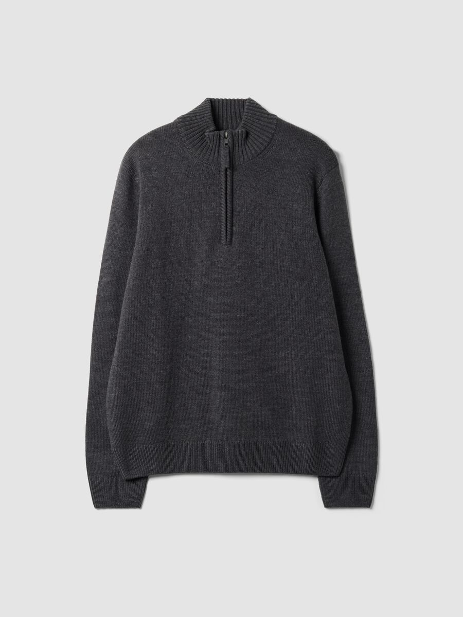 Grey long-sleeve half-zip jumper_0