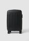 Black hard-shell travel suitcase with wheels_0