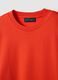 Orange Relaxed Fit Rundhals-T-Shirt aus reiner Baumwolle_5