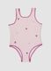 Pink striped stretch one-piece swimsuit_0