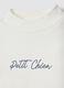 T-shirt bianca con collo rialzato in puro cotone organico con stampa_3