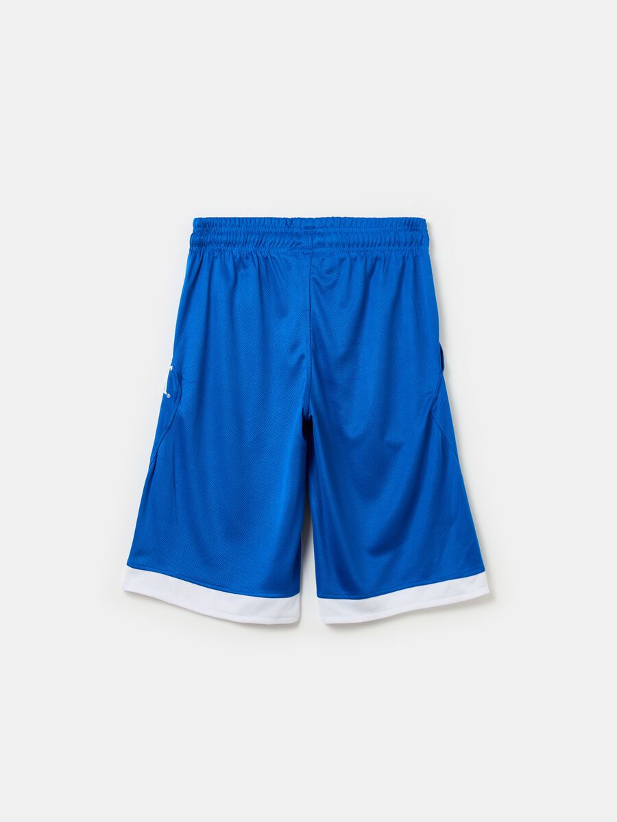 Mesh Bermuda shorts with logo print_1