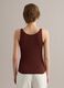 Brown viscose-blend regular-fit glitter tank top_3
