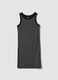Girls&rsquo; black fitted stretch cotton dress with hearts_3