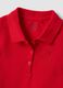 Girls' red pure cotton polo shirt regular fit with cherry_3