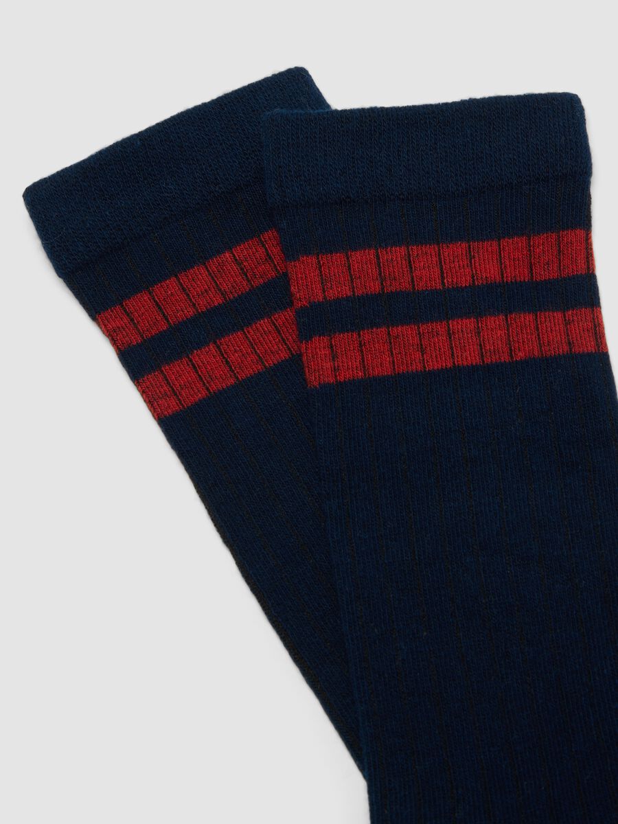 2-pack of blue and red organic stretch cotton knee-high socks_1