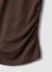 Brown pure cotton regular fit tank top_5