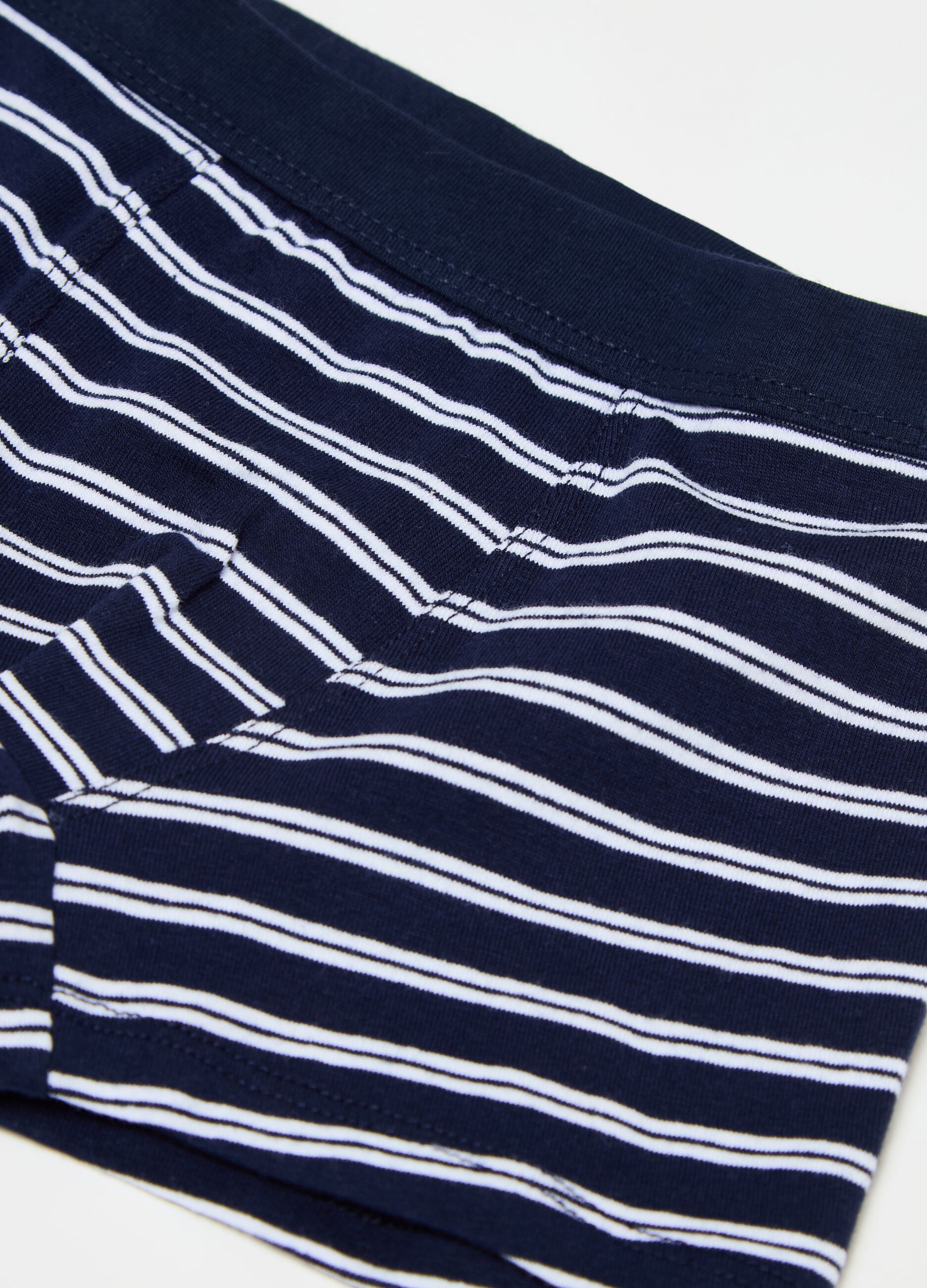 Organic cotton boxer shorts with striped pattern