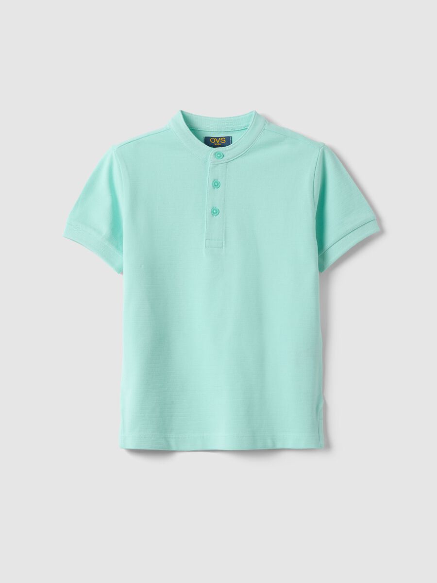 Children's regular fit green pure cotton polo_0