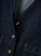 Blue pure cotton denim waistcoat with buttons, regular fit_5