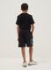 Black pure cotton shorts with elasticated waistband_1