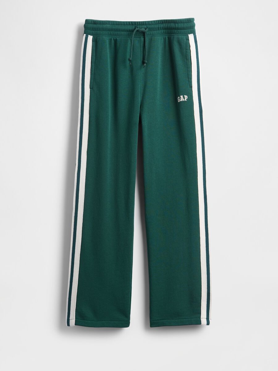 Green knitted trousers for children_3