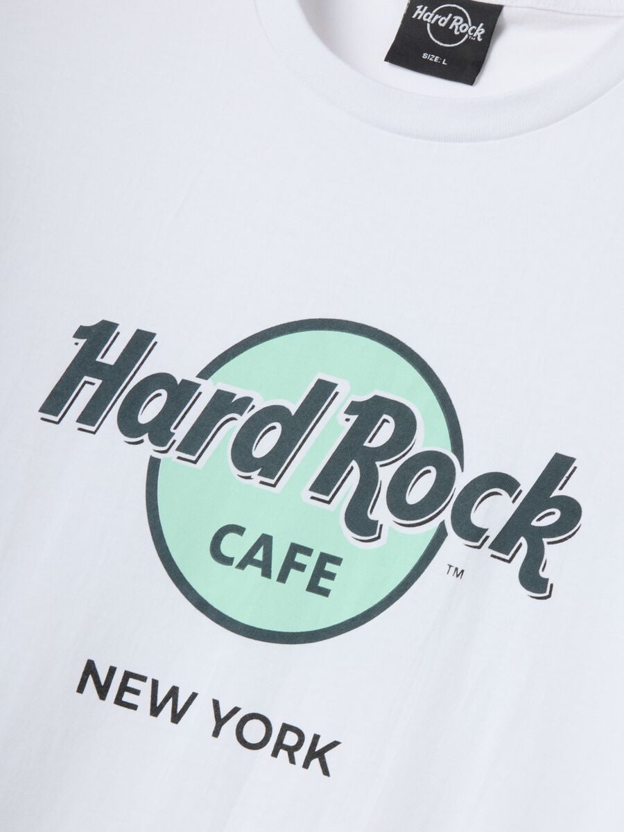 Weisses T-Shirt mit Hard Rock Cafe-Print aus reiner Baumwolle, Regular Fit_5