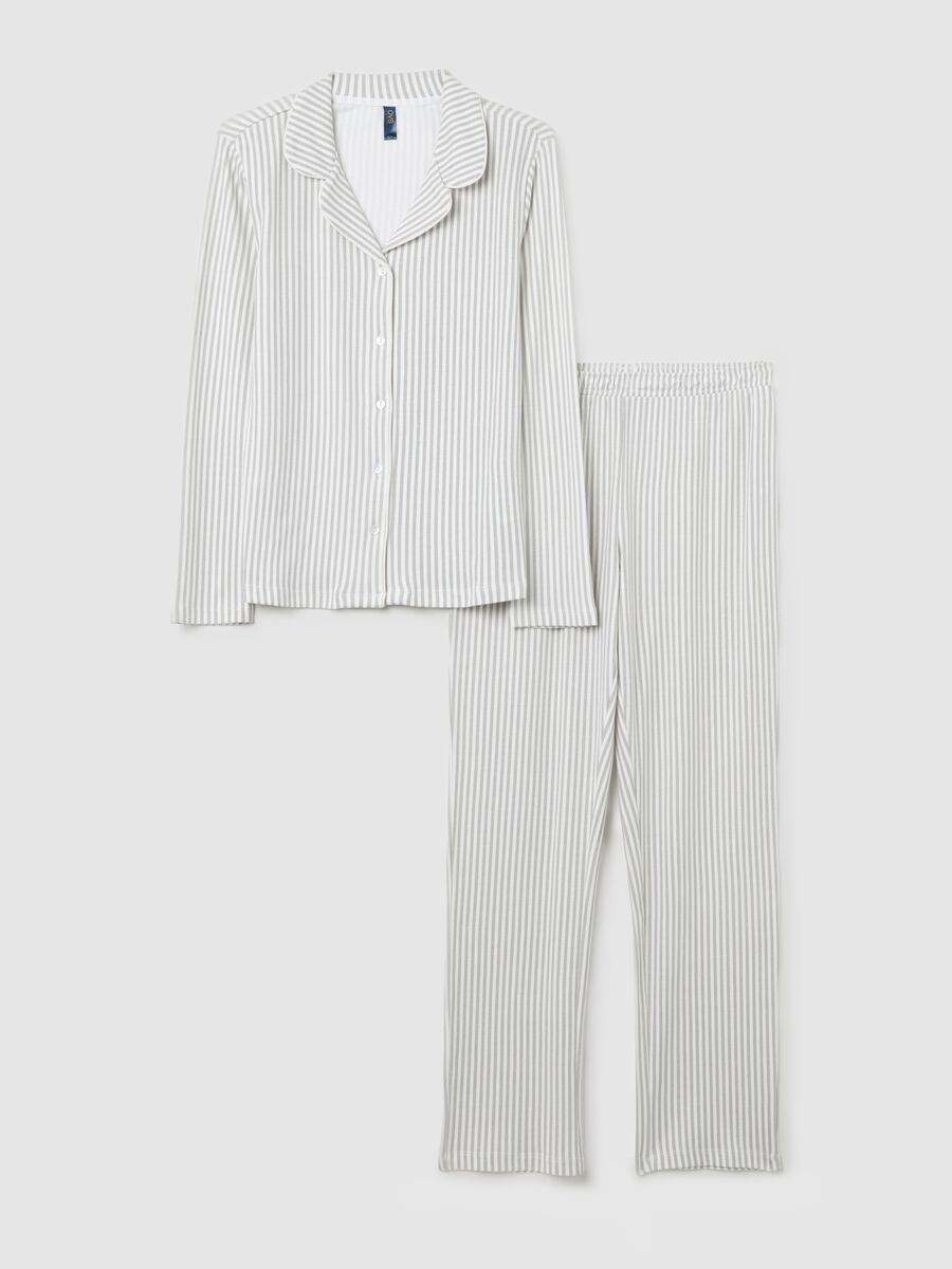 Multicoloured pure cotton pyjamas, regular fit_4