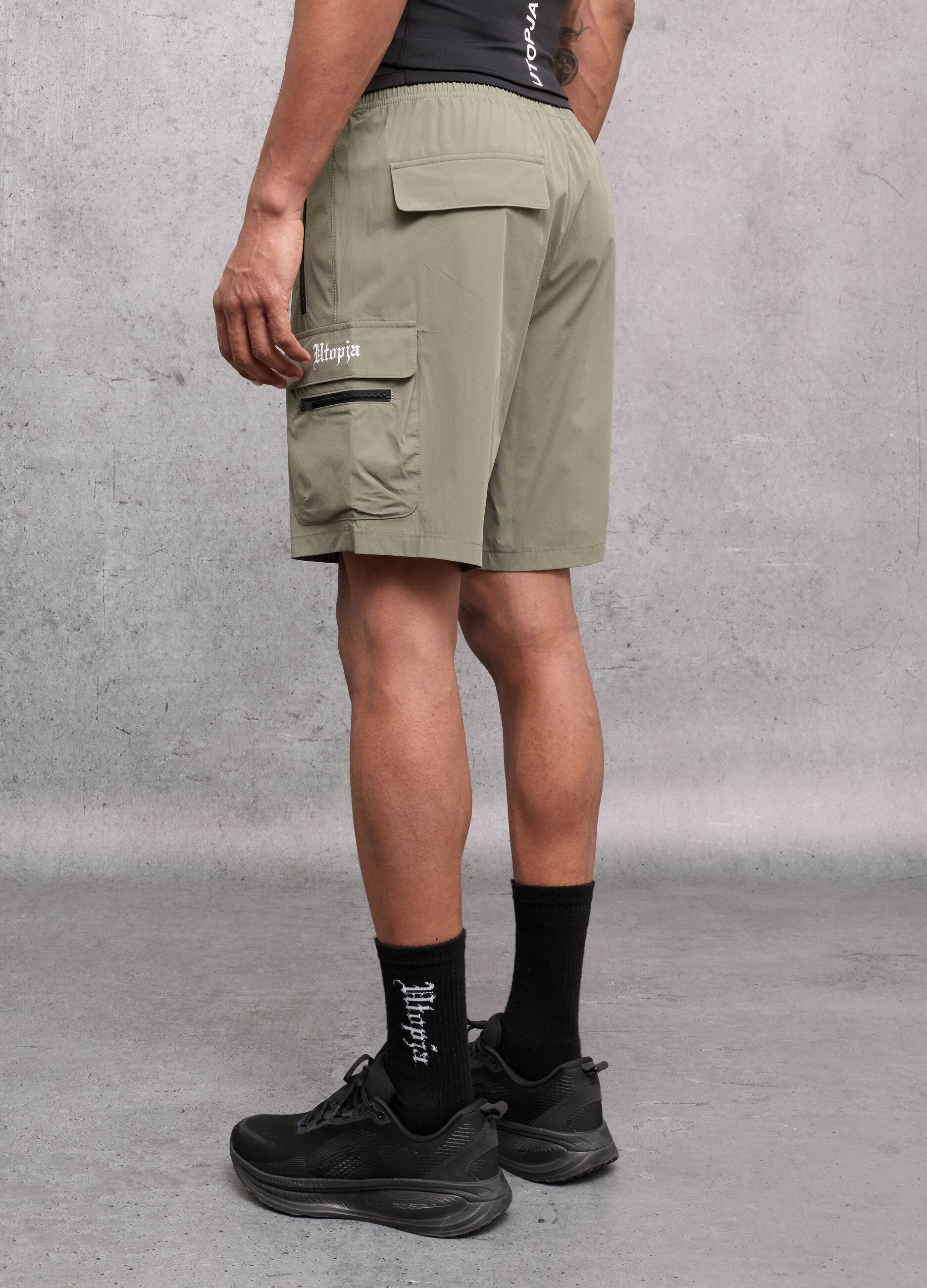Kombat Active Cargo Shorts Military Green