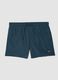Blaue Badeshorts mit elastischem Bund und Kordelzug_0