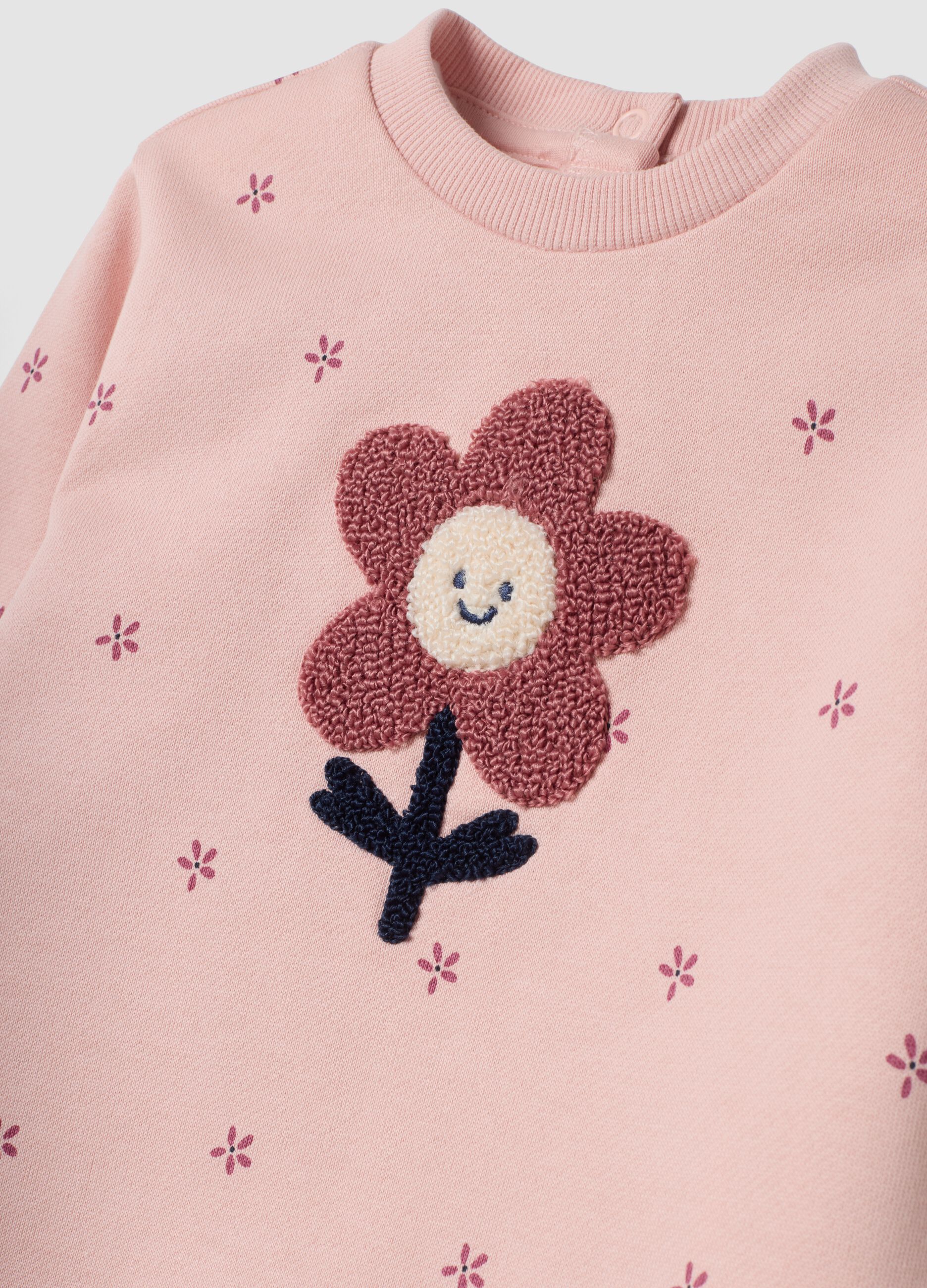 Completo multicolor in puro cotone con stampa floreale