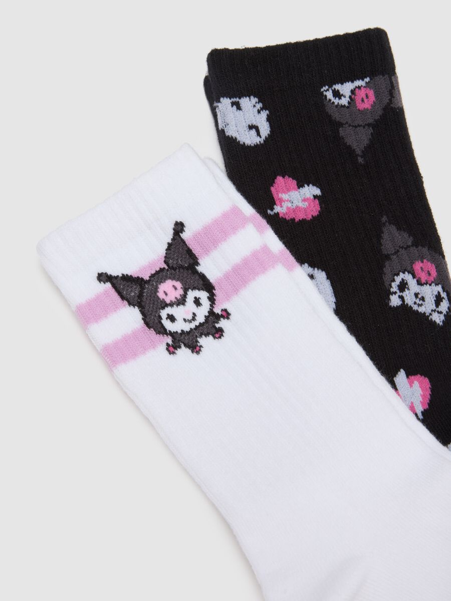 Meias curtas multicoloridas de algod&atilde;o el&aacute;stico para meninas_2