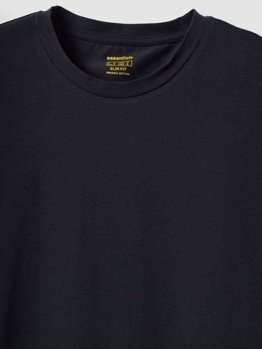 Men&rsquo;s black organic cotton slim-fit short-sleeve T-shirt_5