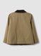 Beige regular-fit shacket with contrast collar_6